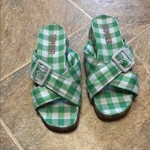 Camper Women’s  Green Checkered Sandals